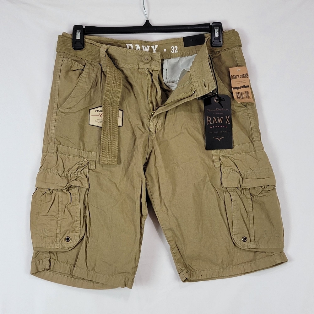 $48 Men's Raw X Jeans X-Ray Mens Belted Double Pocket Cargo Short - Picture 4 of 7